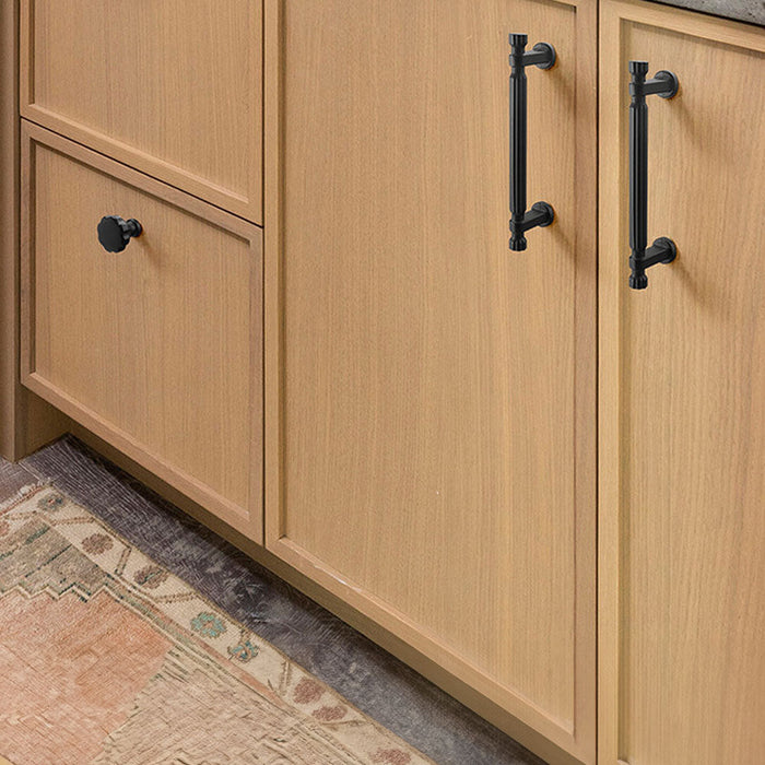 Modern T-Bar Black Cabinet Handles