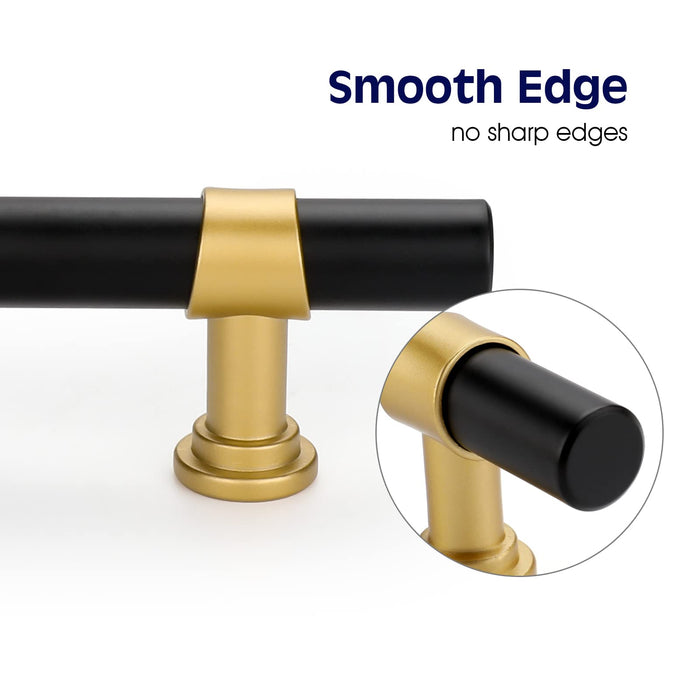 Black&Gold Cabinet Handles Kitchen Cabinet Hardware