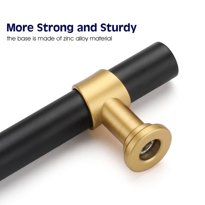 Black&Gold Cabinet Handles Kitchen Cabinet Hardware