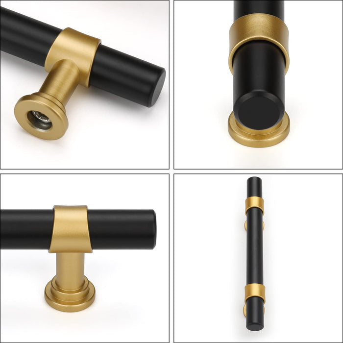 Black&Gold Cabinet Handles Kitchen Cabinet Hardware