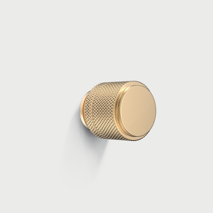 Modern Gold Knurled T-Bar Cabinet Handles
