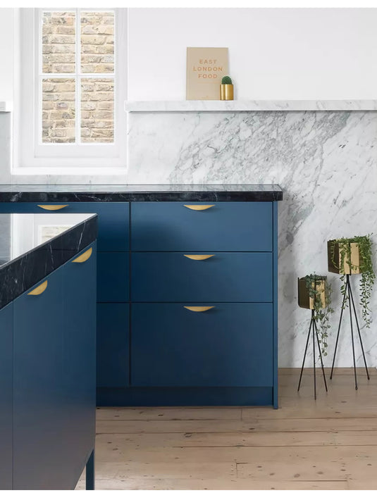 Half Moon Finger Edge Cabinet Handles Door Hardware