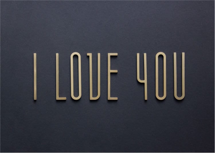 Slim Brass Door Letters Address Sign