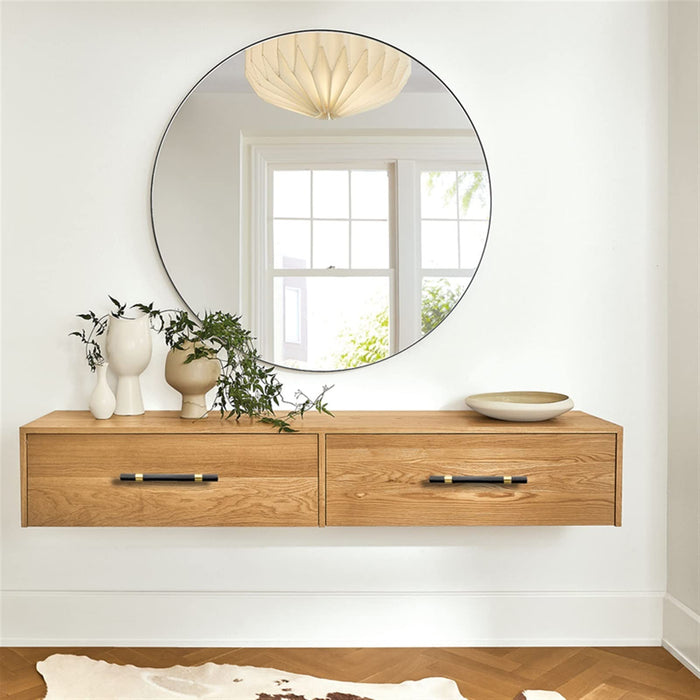 Nordic Black Mesh Knurled Brass Handle Simple Cabinet Wardrobe Pulls