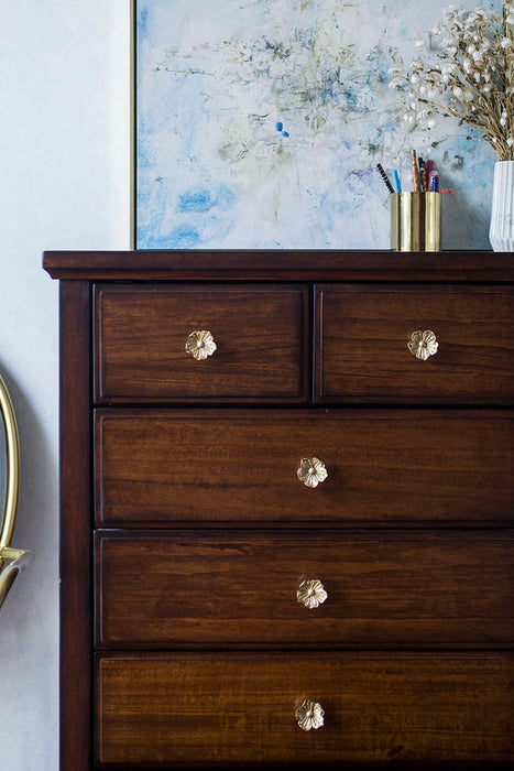 Retro copper flower Drawer Knobs/Cabinet Pulls